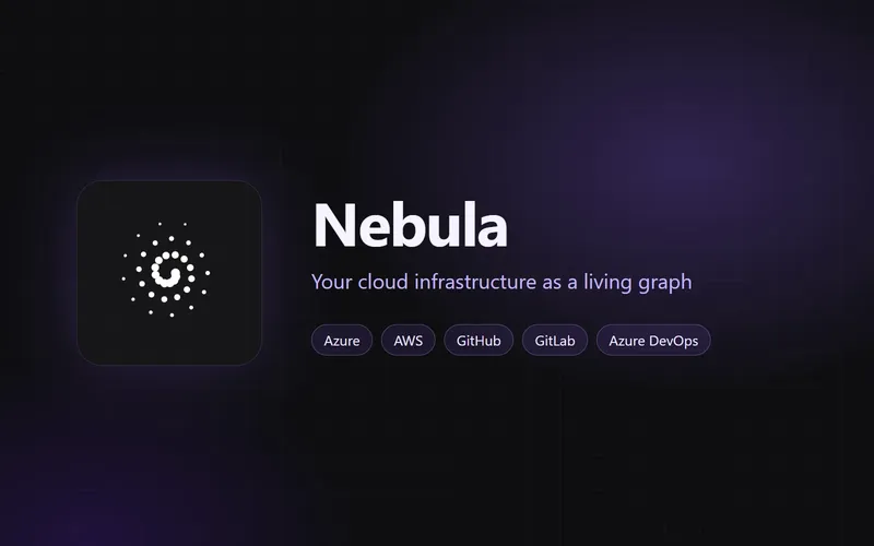 Nebula title card: your cloud infrastructure as a living graph.